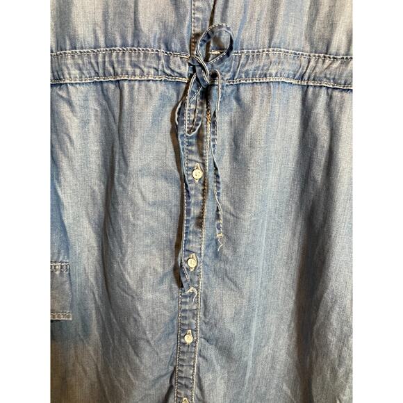 Lee‎ Platinum Label Shirt Dress Womens 18 Chambray Blue Full Button Front Midi - Picture 6 of 16